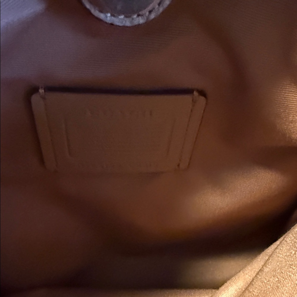 Coach Pebbled Leather Shoulder Bag in Tan - Picture 8 of 11